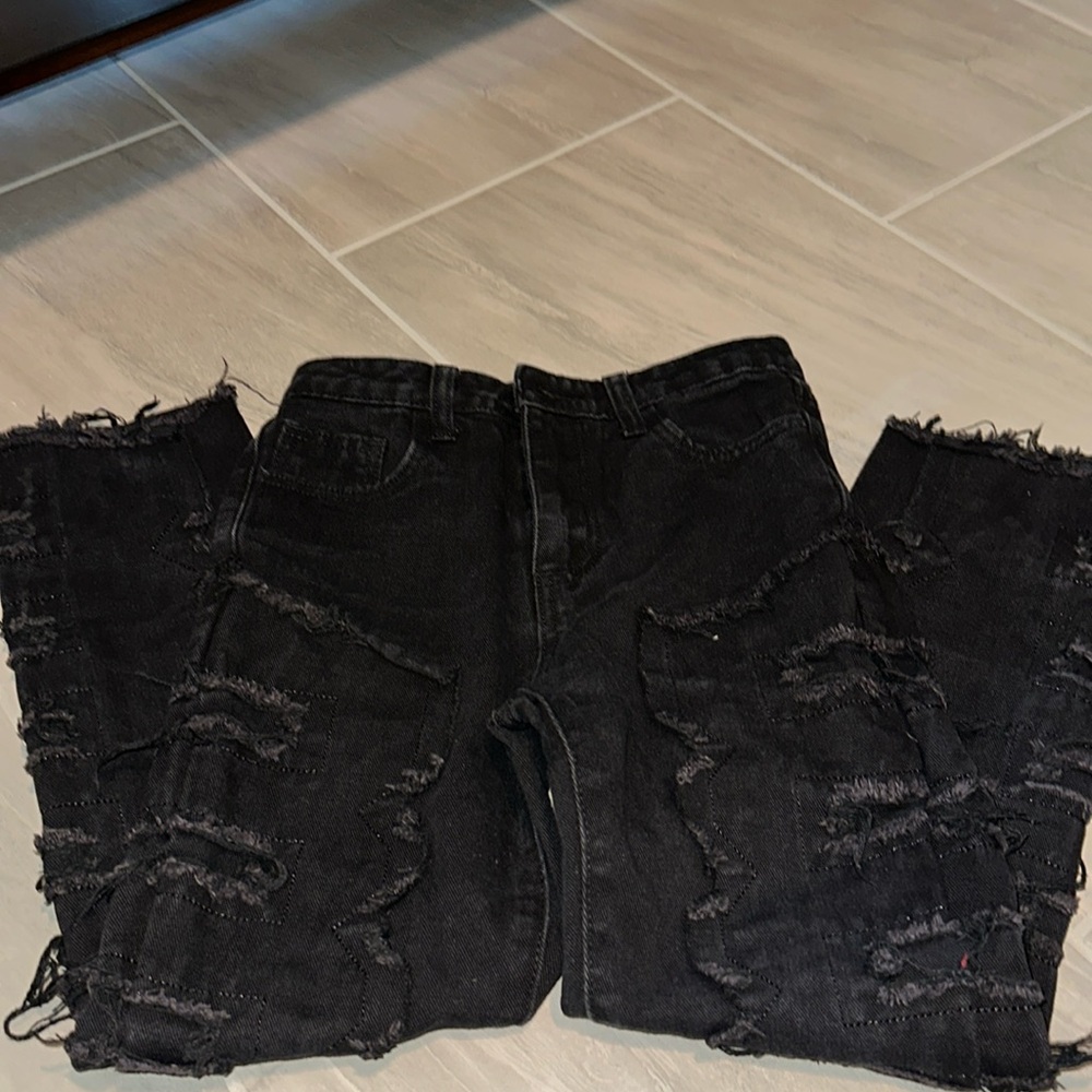 Black fashion pants